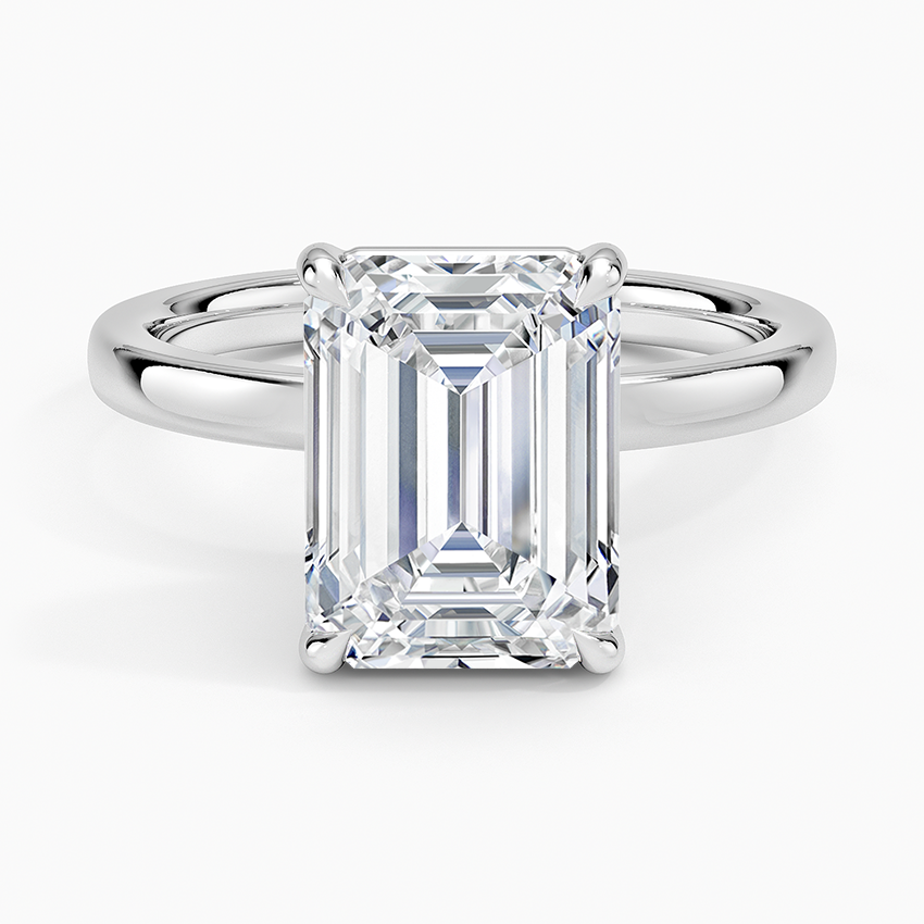Fairmined Perfect Fit Solitaire 2mm Ring White Gold 18k Emerald Engagement Ring