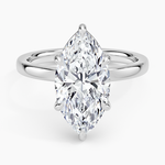 Fairmined Perfect Fit Solitaire 2mm Ring White Gold 18k Marquise Engagement Ring