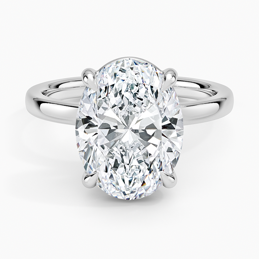 Fairmined Perfect Fit Solitaire 2mm Ring White Gold 18k Oval Engagement Ring