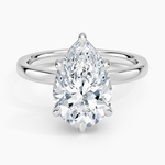 Fairmined Perfect Fit Solitaire 2mm Ring White Gold 18k Pear Engagement Ring