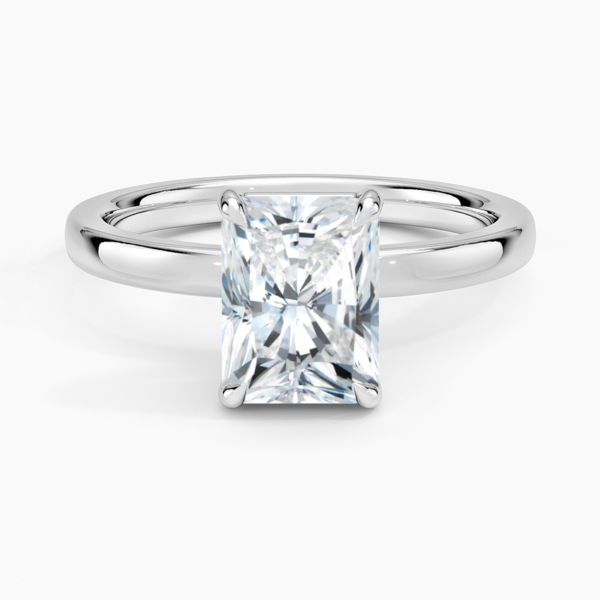 Fairmined Perfect Fit Solitaire 2mm Ring White Gold 18k Radiant Engagement Ring