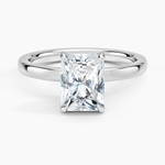 Fairmined Perfect Fit Solitaire 2mm Ring White Gold 18k Radiant Engagement Ring