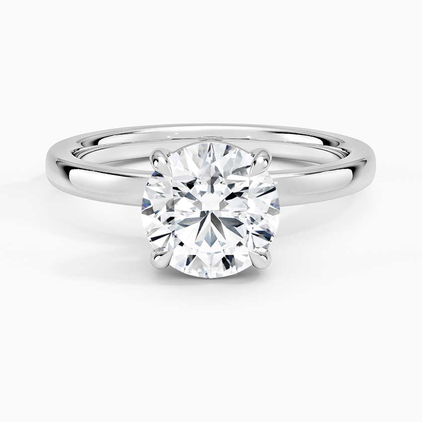 Fairmined Perfect Fit Solitaire 2mm Ring White Gold 18k Round Engagement Ring
