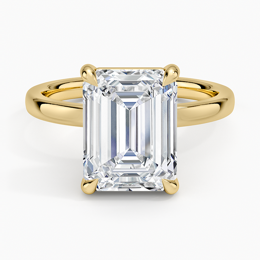 Fairmined Perfect Fit Solitaire 2mm Ring Yellow Gold 18k Emerald Engagement Ring