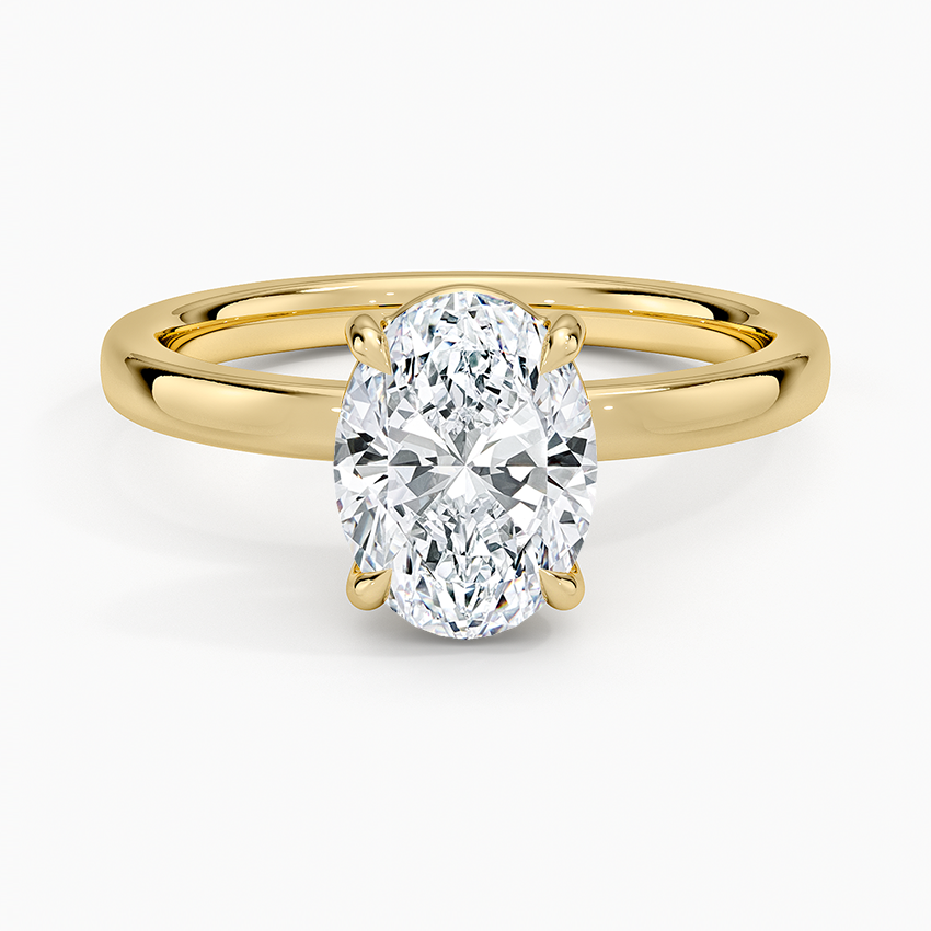 Fairmined Perfect Fit Solitaire 2mm Ring Yellow Gold 18k Oval Engagement Ring