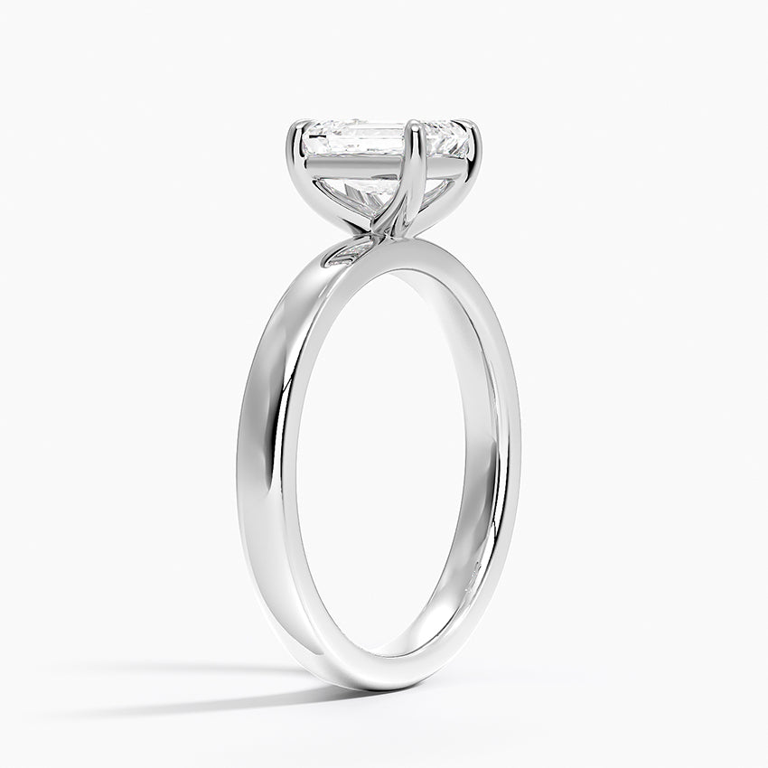 Fairmined Perfect Fit Solitaire 2.5mm Ring White Gold 18k Emerald Engagement Ring