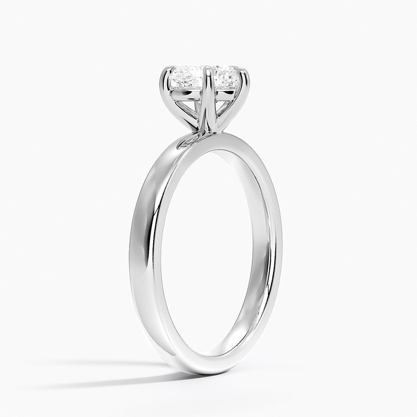 Fairmined Perfect Fit Solitaire 2.5mm Ring White Gold 18k Heart Engagement Ring