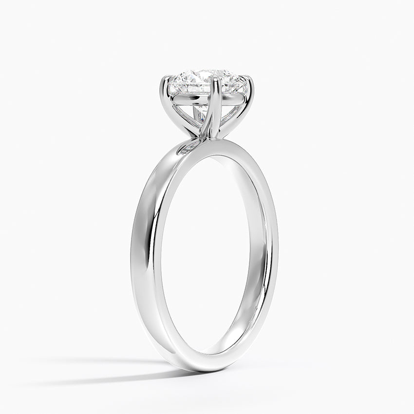 Fairmined Perfect Fit Solitaire 2.5mm Ring White Gold 18k Round Engagement Ring