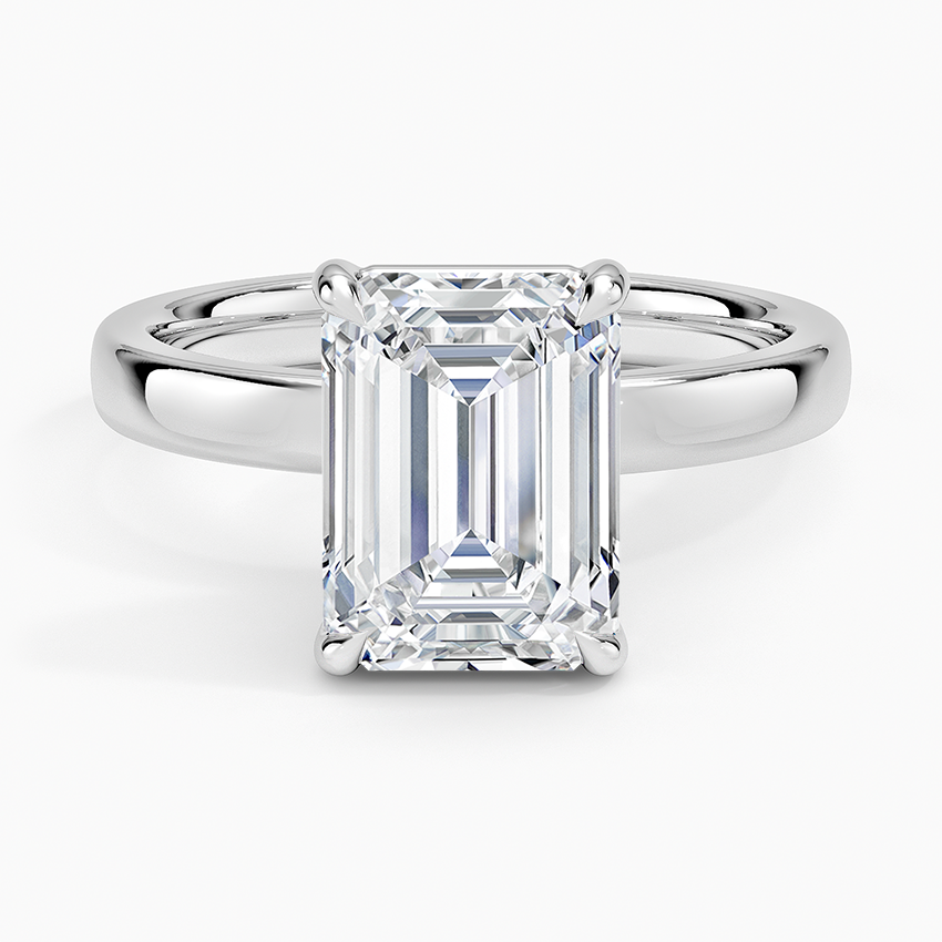 Fairmined Perfect Fit Solitaire 2.5mm Ring White Gold 18k Emerald Engagement Ring