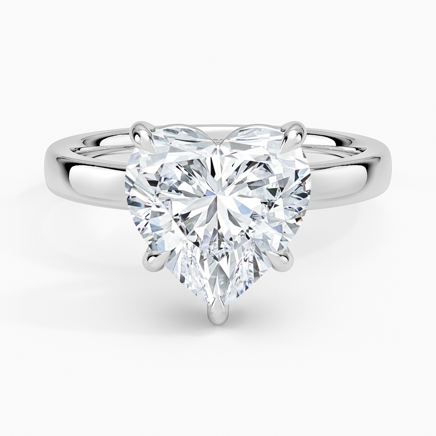 Fairmined Perfect Fit Solitaire 2.5mm Ring White Gold 18k Heart Engagement Ring