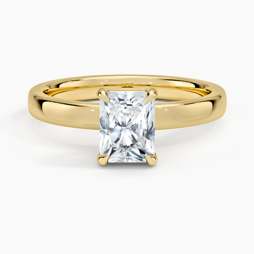 Fairmined Perfect Fit Solitaire 2.5mm Ring Yellow Gold 18k Radiant Engagement Ring