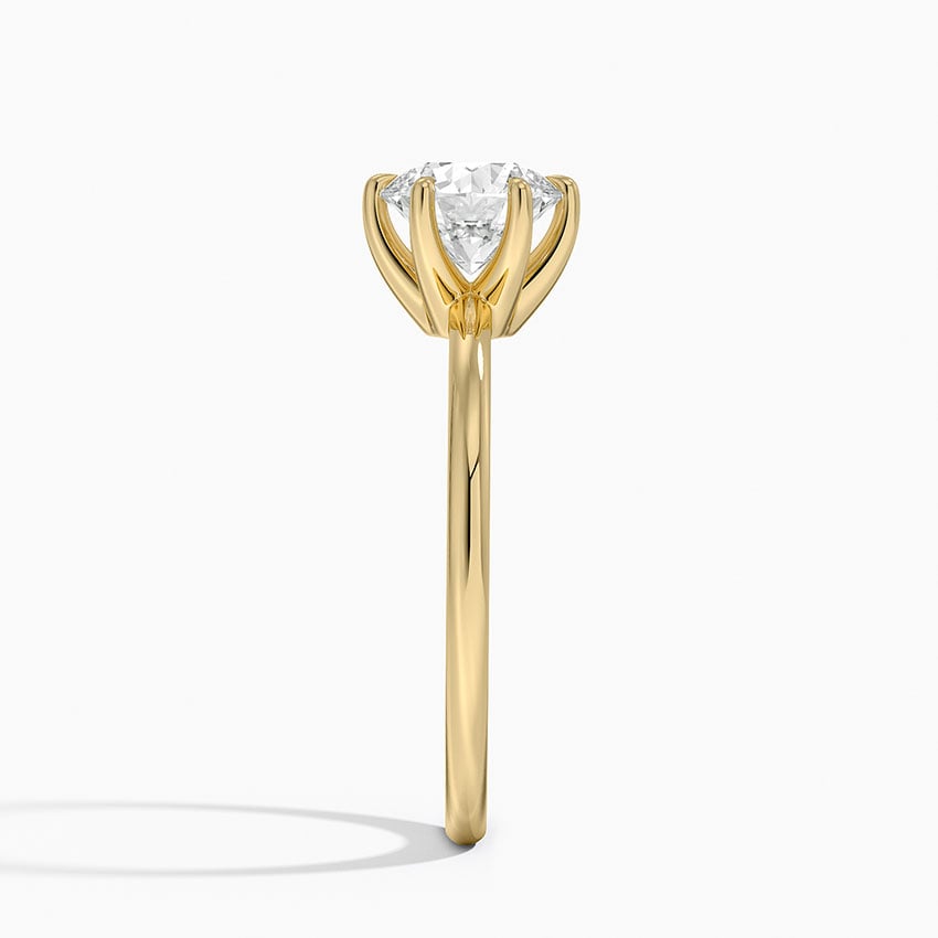 Fairmined 1.5mm Six-Prong Solitaire Ring Yellow Gold 18k Round Engagement Ring