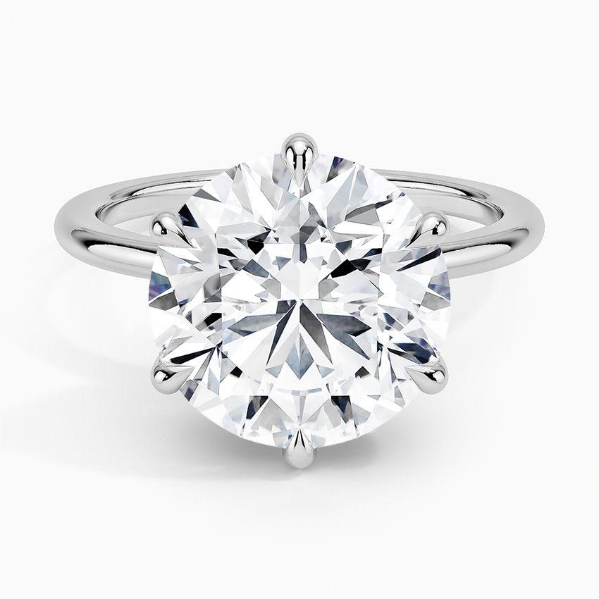Fairmined 1.5mm Six-Prong Solitaire Ring White Gold 18k Round Engagement Ring