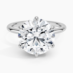 Fairmined 1.5mm Six-Prong Solitaire Ring White Gold 18k Round Engagement Ring