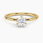 Fairmined 1.5mm Six-Prong Solitaire Ring Yellow Gold 18k Round Engagement Ring