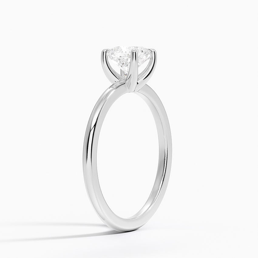 Fairmined 1.5mm Comfort Fit Ring White Gold 18k Cushion Engagement Ring