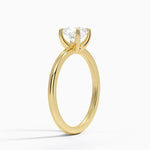 Fairmined 1.5mm Comfort Fit Ring Yellow Gold 18k Cushion Engagement Ring