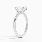 Fairmined 1.5mm Six-Prong Solitaire Ring White Gold 18k Emerald Engagement Ring