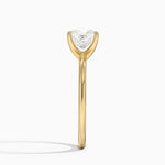 Fairmined 1.5mm Comfort Fit Ring Yellow Gold 18k Princess Engagement Ring