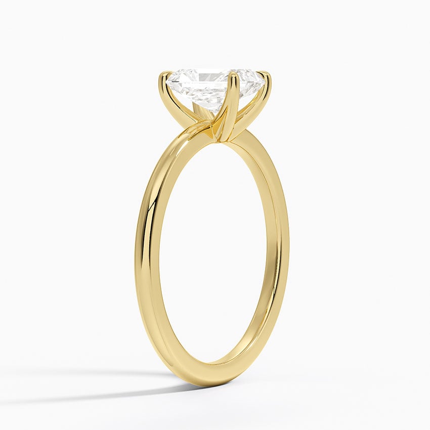 Fairmined 1.5mm Comfort Fit Ring Yellow Gold 18k Radiant Engagement Ring