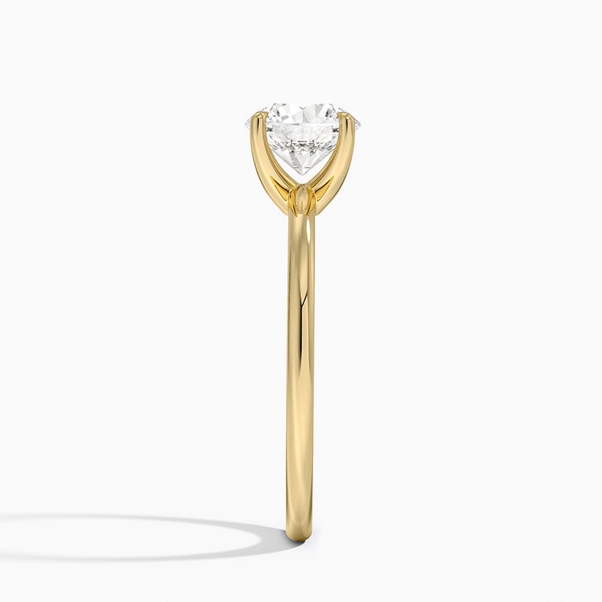 Fairmined 1.5mm Comfort Fit Ring Yellow Gold 18k Round Engagement Ring