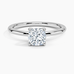 Fairmined 1.5mm Comfort Fit Ring White Gold 18k Cushion Engagement Ring