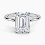 Fairmined 1.5mm Comfort Fit Ring White Gold 18k Emerald Engagement Ring