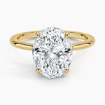 Fairmined 1.5mm Comfort Fit Ring Yellow Gold 18k Oval Engagement Ring