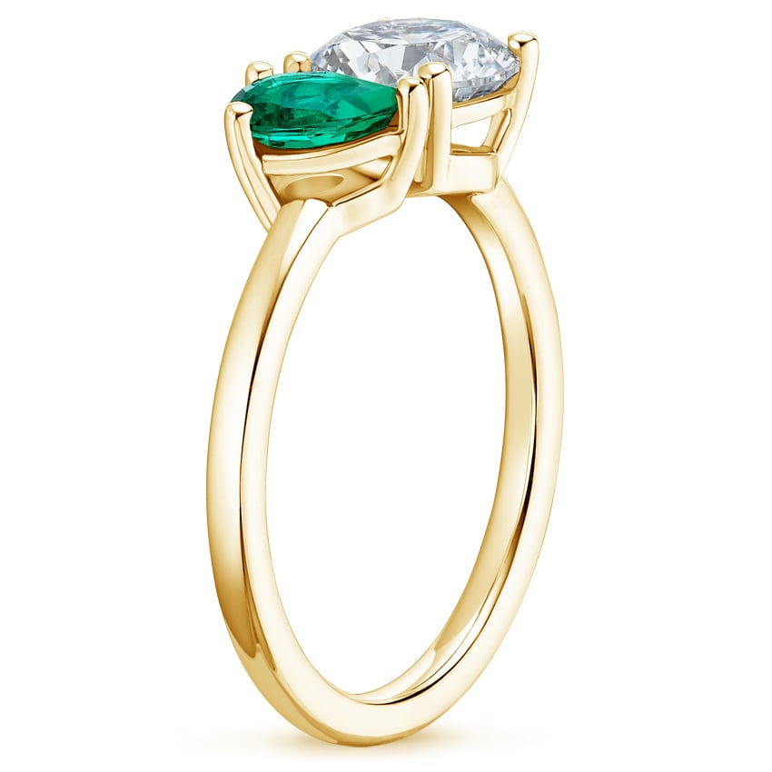 Viridian Toi et Moi Diamond Ring Engagement Ring Setting