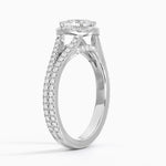 Fortuna Halo Diamond Ring (1/2 ct. tw.) Platinum Cushion Engagement Ring