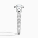Fortuna Halo Diamond Ring (1/2 ct. tw.) Platinum Cushion Engagement Ring