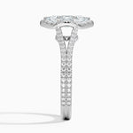 Fortuna Halo Diamond Ring (1/2 ct. tw.) Platinum Marquise Engagement Ring