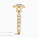 Fortuna Halo Diamond Ring (1/2 ct. tw.) Yellow Gold 18k Oval Engagement Ring