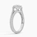 Fortuna Halo Diamond Ring (1/2 ct. tw.) Platinum Round Engagement Ring