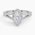Fortuna Halo Diamond Ring (1/2 ct. tw.) Platinum Marquise Engagement Ring