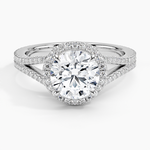 Fortuna Halo Diamond Ring (1/2 ct. tw.) Platinum Round Engagement Ring