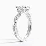 Petite Twisted Vine Three Stone Diamond Ring (2/5 ct. tw.) Platinum Marquise Engagement Ring