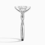Petite Twisted Vine Three Stone Diamond Ring (2/5 ct. tw.) Platinum Marquise Engagement Ring