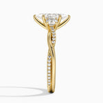 Petite Twisted Vine Three Stone Diamond Ring (2/5 ct. tw.) Yellow Gold 18k Marquise Engagement Ring