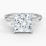 Petite Twisted Vine Three Stone Diamond Ring (2/5 ct. tw.) Platinum Princess Engagement Ring