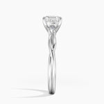 Twisted Vine Solitaire Ring Platinum Asscher Engagement Ring
