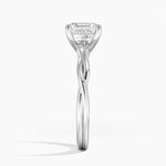 Twisted Vine Solitaire Ring Platinum Asscher Engagement Ring
