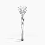 Twisted Vine Solitaire Ring Platinum Cushion Engagement Ring