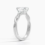 Twisted Vine Solitaire Ring Platinum Emerald Engagement Ring