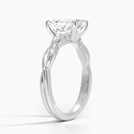 Twisted Vine Solitaire Ring Platinum Emerald Engagement Ring