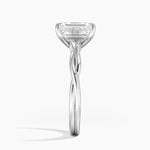 Twisted Vine Solitaire Ring Platinum Emerald Engagement Ring