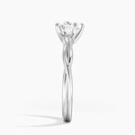 Twisted Vine Solitaire Ring Platinum Heart Engagement Ring