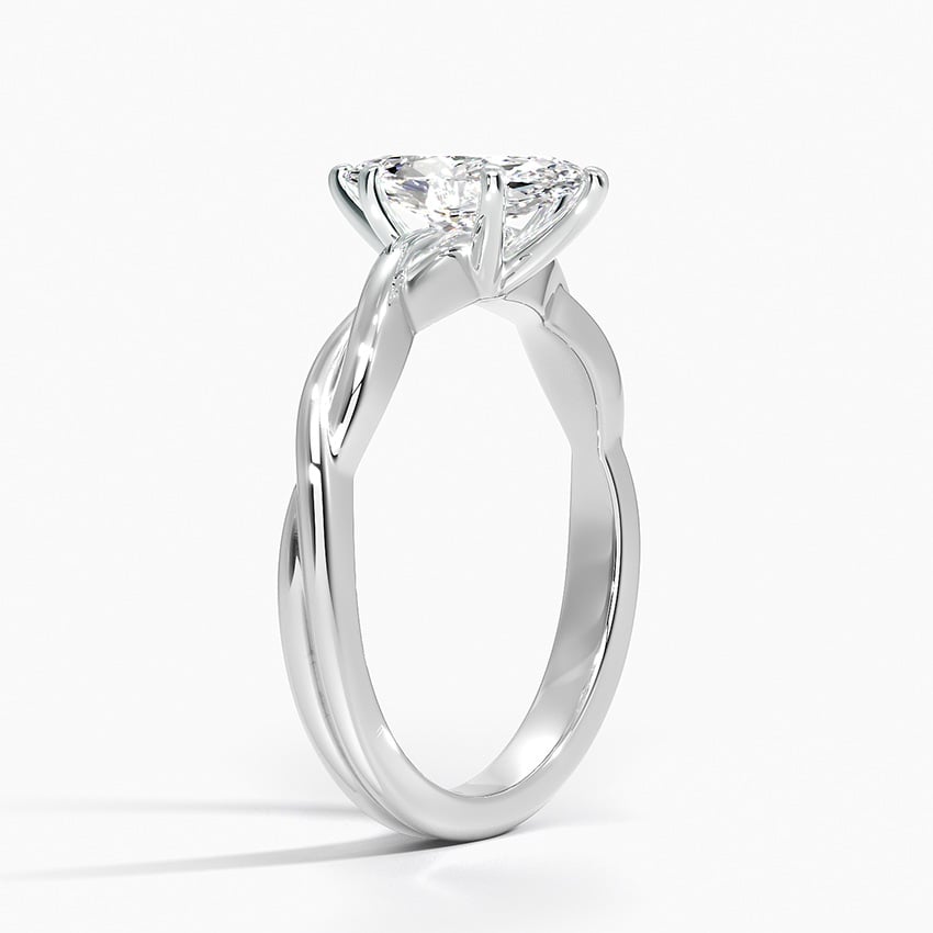 Twisted Vine Solitaire Ring Platinum Marquise Engagement Ring