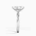 Twisted Vine Solitaire Ring Platinum Marquise Engagement Ring