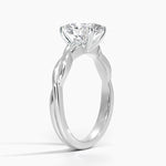Twisted Vine Solitaire Ring Platinum Oval Engagement Ring